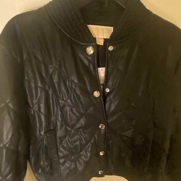 Michael  Kors  Quilted Bomber Jacket Size L - Picture 8 of 9